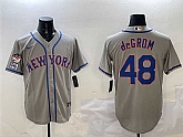 Men's New York Mets #48 Jacob DeGrom Grey 2025 Spring Training Cool Base Stitched Jersey,baseball caps,new era cap wholesale,wholesale hats